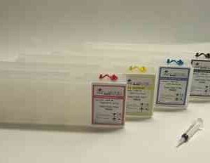 CARTUCCIA RICARICABILE VUOTA TRASPARENTE CON CHIP MAGENTA